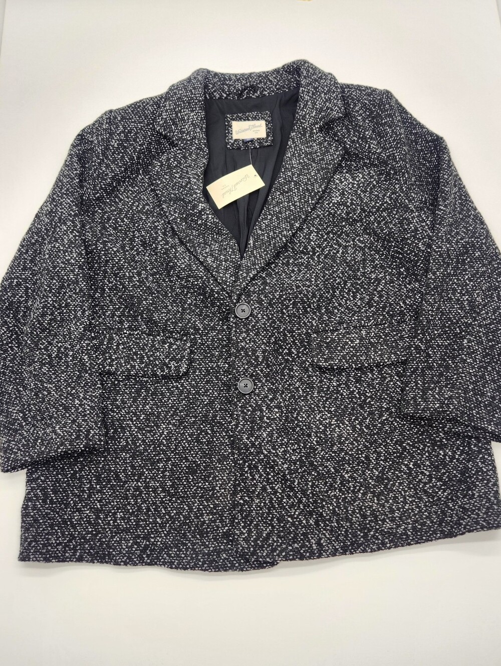 Universal Thread XXL Black White Bouclé Textured Blazer Jacket NWT